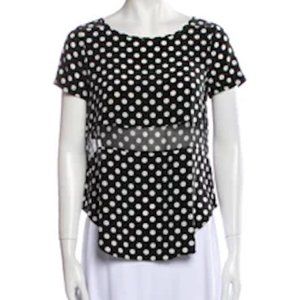 Elizabeth & James 100% silk polka dot top